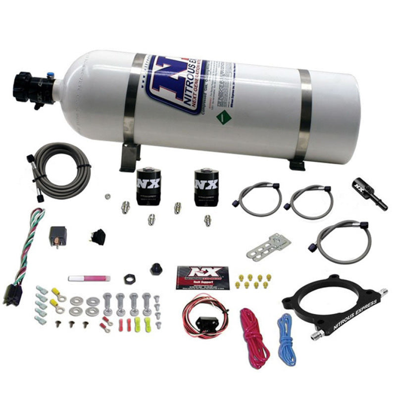 Load image into Gallery viewer, Nitrous Express 11-15 Ford Mustang GT 5.0L High Output Nitrous Plate Kit (50-250HP) w/15lb Bottle
