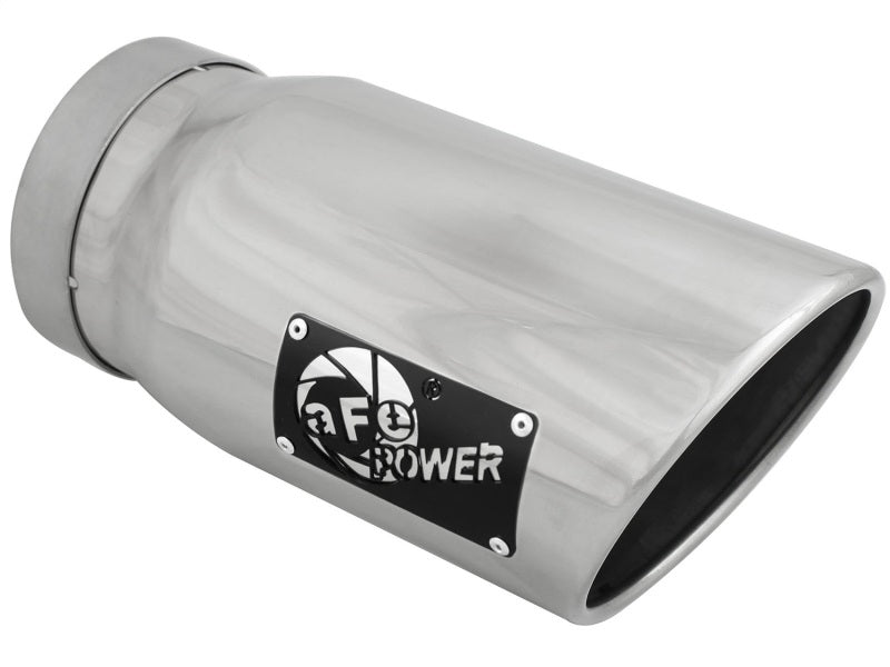 Load image into Gallery viewer, aFe Diesel Exhaust Tip Bolt On Polished 5in Inlet x 6in Outlet x 12in Long
