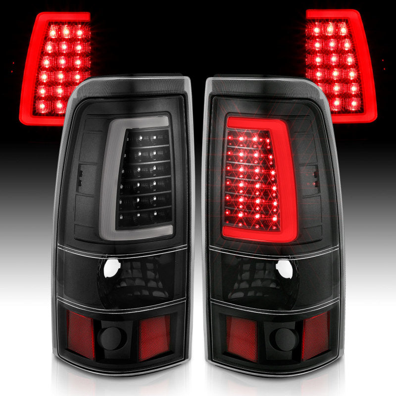 Load image into Gallery viewer, ANZO 2003-2006 Chevy Silverado 1500 LED Taillights Plank Style Black w/Clear Lens
