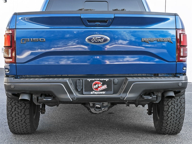 Load image into Gallery viewer, aFe MACH Force-Xp Cat-Back Exhaust w/Dual Hi-Tuck Tips Black 17-18 Ford F-150 Raptor V6-3.5L (tt)
