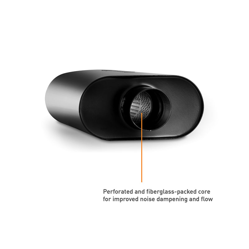 Load image into Gallery viewer, Mishimoto Muffler with 2.5in Center Inlet/Outlet - Angled Tip - Black
