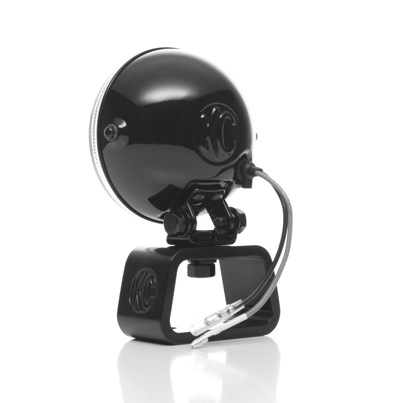 Load image into Gallery viewer, KC HiLiTES Rally 400 4in. Round Halogen Light 55w Spread Beam (Pair Pack System) - Black
