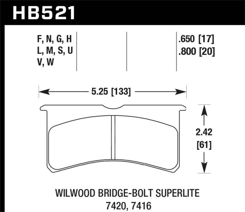 Load image into Gallery viewer, Hawk Wilwood Superlite HT-14 Race Brake Pads
