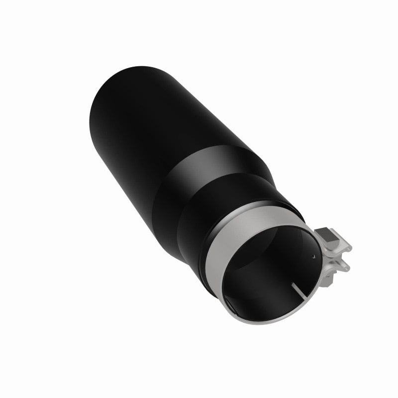 Load image into Gallery viewer, MagnaFlow Tip Stainless Black Coated Single Wall Round Single Outlet 5in Dia 3.5in Inlet 14.5in L
