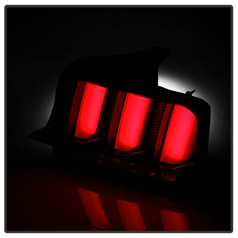 Load image into Gallery viewer, Spyder 05-09 Ford Mustang (Red Light Bar) LED Tail Lights - Smoke ALT-YD-FM05V3-RBLED-SM
