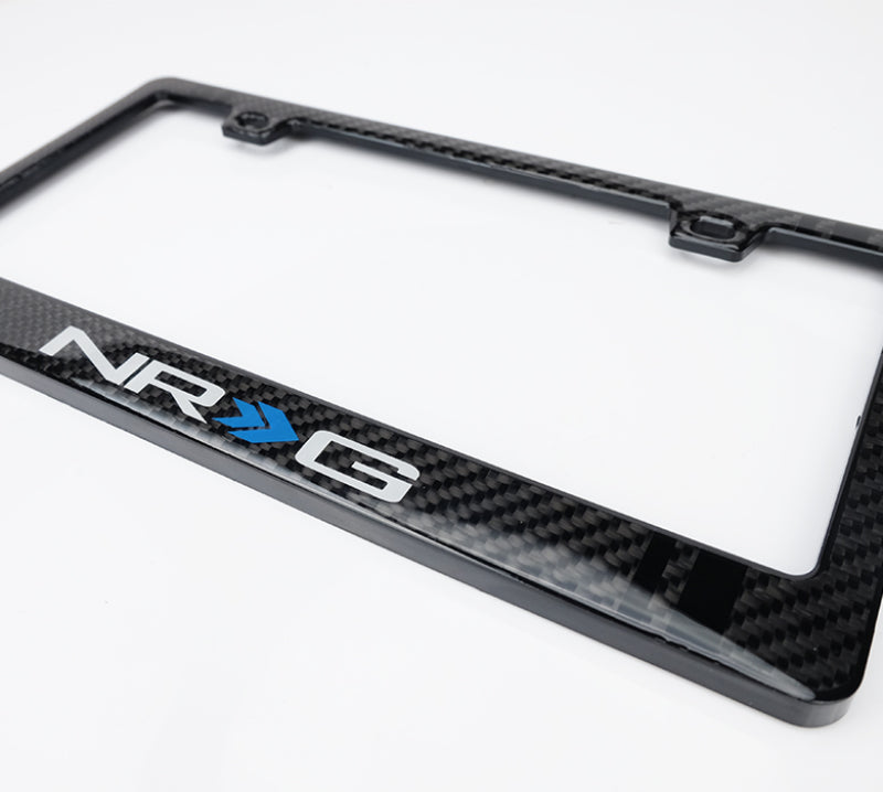 Load image into Gallery viewer, NRG Carbon License Plate Frame/ Fiber Poly Dip Finish Wet w/ NRG Logo
