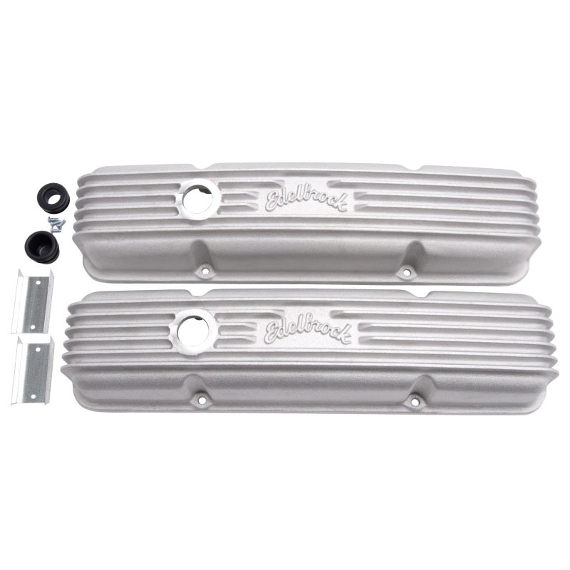 Load image into Gallery viewer, Edelbrock Valve Cover Classic Series Chevrolet 1959-1986 262-400 CI V8 w/ Breather Holes Satin
