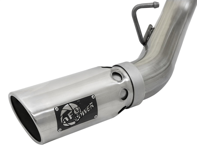 Load image into Gallery viewer, aFe Large Bore-HD 4in 409-SS DPF-Back Exhaust w/Dual Polished Tips 2017 GM Duramax V8-6.6L (td) L5P
