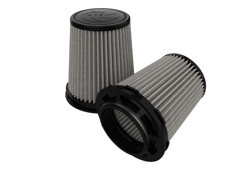 Load image into Gallery viewer, aFe MagnumFLOW Pro Dry S Air Filter 4in F x 6in B MT2 x 4-3/4 T x 7in H (Inverted)
