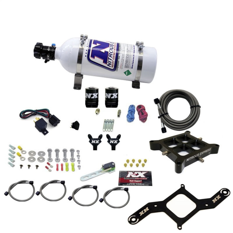 Load image into Gallery viewer, Nitrous Express 4150 Billet Crossbar Stage 6 Nitrous Kit (50-300HP) w/5lb Bottle
