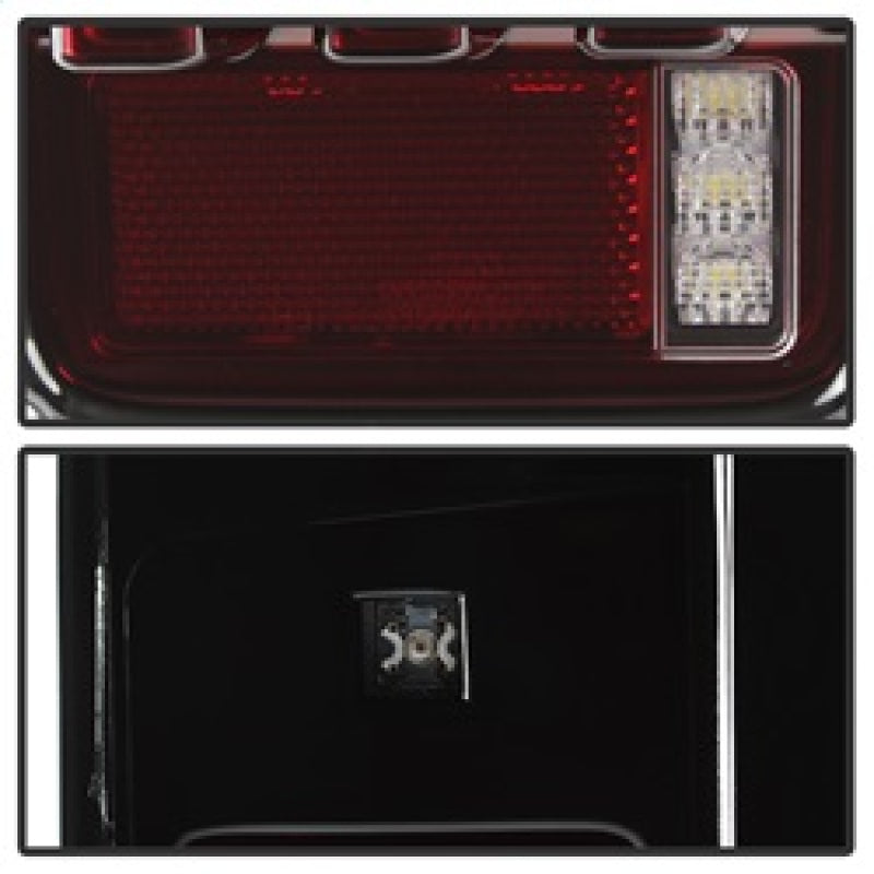 Load image into Gallery viewer, Spyder 07-16 Jeep Wrangler Version 2 Light Bar LED Tail Lights - Red Clear (ALT-YD-JWA07V2-LBLED-RC)
