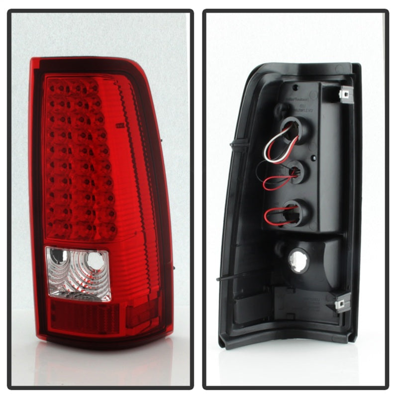 Load image into Gallery viewer, xTune Chevy Silverado 1500/2500/3500 03-06 LED Tail Lights Red Clear ALT-ON-CS03-LED-RC
