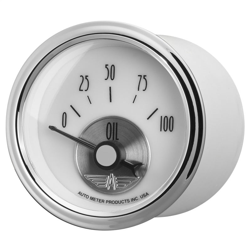 Load image into Gallery viewer, Autometer Prestige Series Pearl 2-1/16in 100PSI Electronic Oil Pressure Gauge
