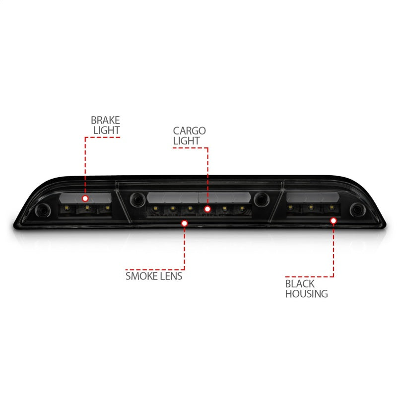 Load image into Gallery viewer, ANZO 15-20 Ford F-150 - F-450 LED Third Brake Light - Black Housing/Smoke Lens
