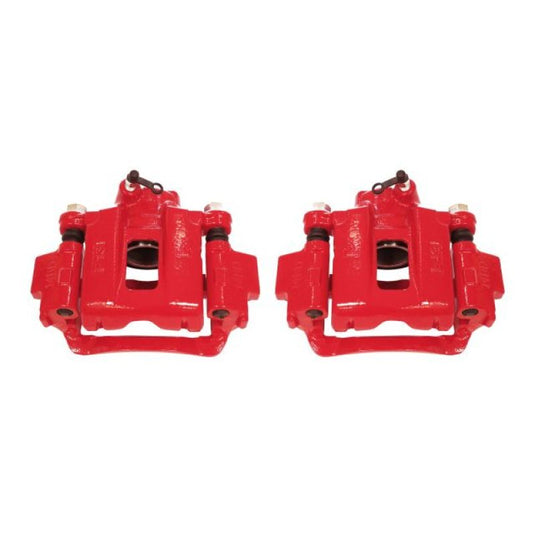 Power Stop 03-09 Toyota 4Runner Rear Red Calipers w/Brackets - Pair