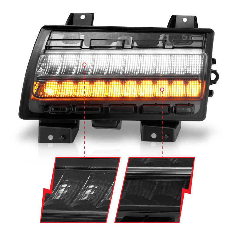 Load image into Gallery viewer, ANZO Wrangler 18-21/Gladiator 20+ LED Side Marker Lights Smoke w Sequential Signal
