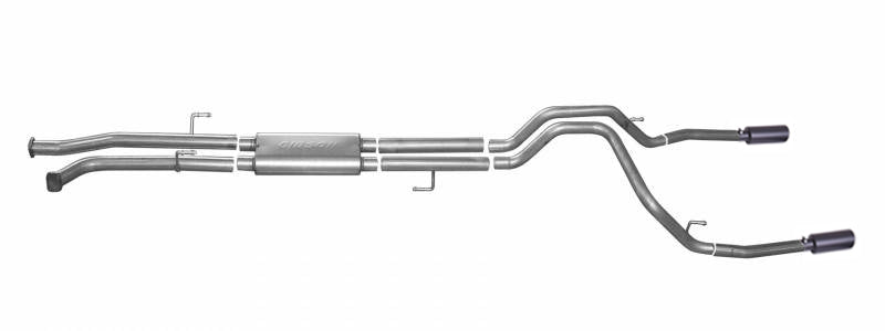 Load image into Gallery viewer, Gibson 08-13 Toyota Tundra Base 5.7L 2.5in Cat-Back Dual Split Exhaust - Black Elite
