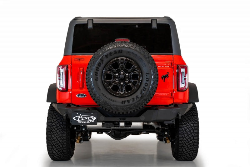 Load image into Gallery viewer, Addictive Desert Designs 2021+ Ford Bronco Rock Fighter Rear Bumper - Hammer Black

