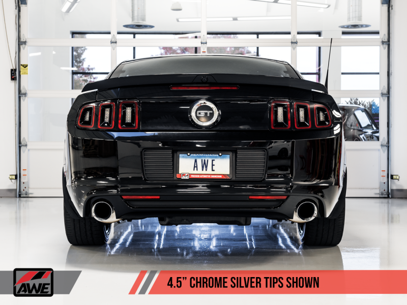 Load image into Gallery viewer, AWE Tuning S197 Mustang GT Axle-Back Exhaust - Touring Edition (Chrome Silver Tips)
