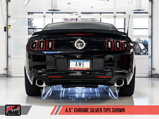 AWE Tuning S197 Mustang GT Axle-Back Exhaust - Touring Edition (Chrome Silver Tips)