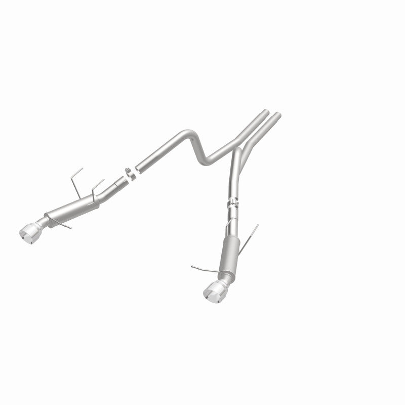Load image into Gallery viewer, Magnaflow 2014 Ford Mustang V6 3.7L Comp Series Dual Split Rear Polished Stainless C/B Perf Exhaust
