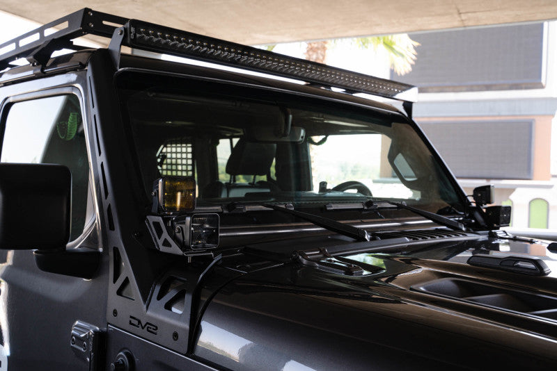 Load image into Gallery viewer, DV8 Offroad 2018+ Jeep Wrangler JLO A Pillar Dual Light Pod Mounts
