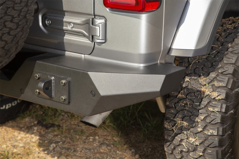 Load image into Gallery viewer, Rugged Ridge Spartan Rear Bumper Full Width 18-20 Jeep Wrangler JL
