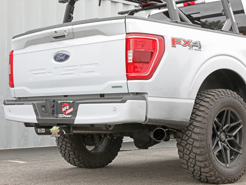 Load image into Gallery viewer, aFe Vulcan 3in 304 SS Cat-Back Exhaust 2021 Ford F-150 V6 2.7L/3.5L (tt)/V8 5.0L w/ Black Tips
