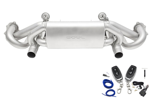 SOUL 2020+ Porsche 718 GT4 / Spyder / GTS Cayman Valved Exhaust - Reuse Tips - w/ Valve Controller