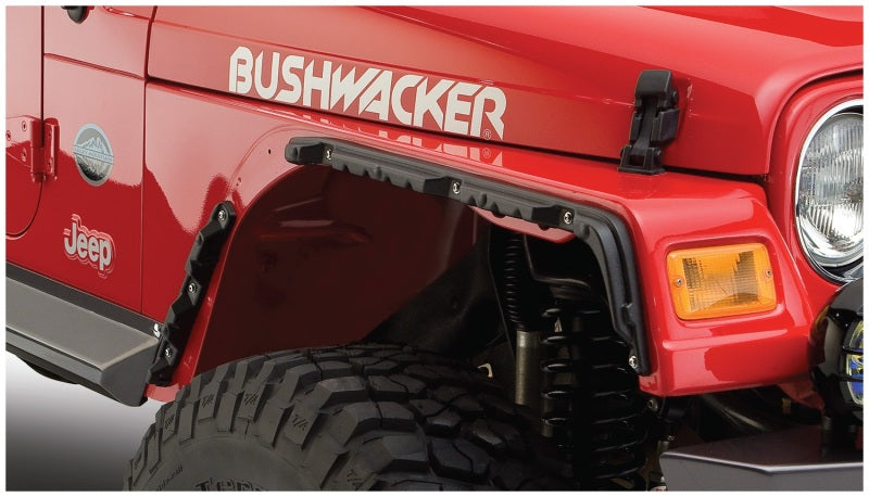 Load image into Gallery viewer, Bushwacker 97-06 Jeep Wrangler Flat Style Flares 4pc - Black
