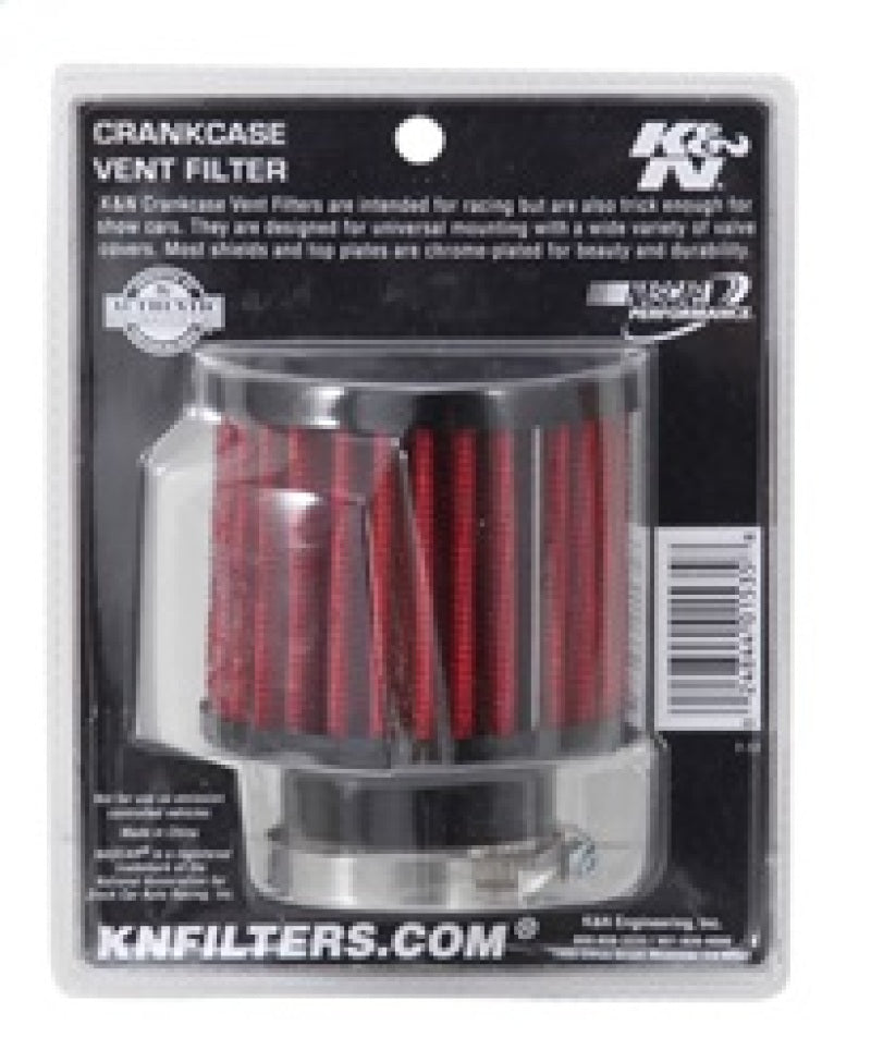Load image into Gallery viewer, K&amp;N 1.5in Flange ID x 3in OD x 2.5in H Rubber Base Crankcase Vent Filter
