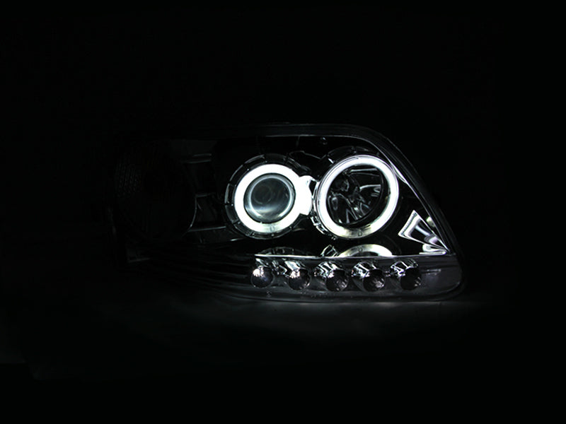 Load image into Gallery viewer, ANZO 1997.5-2003 Ford F-150 Projector Headlights w/ Halo Chrome 1pc
