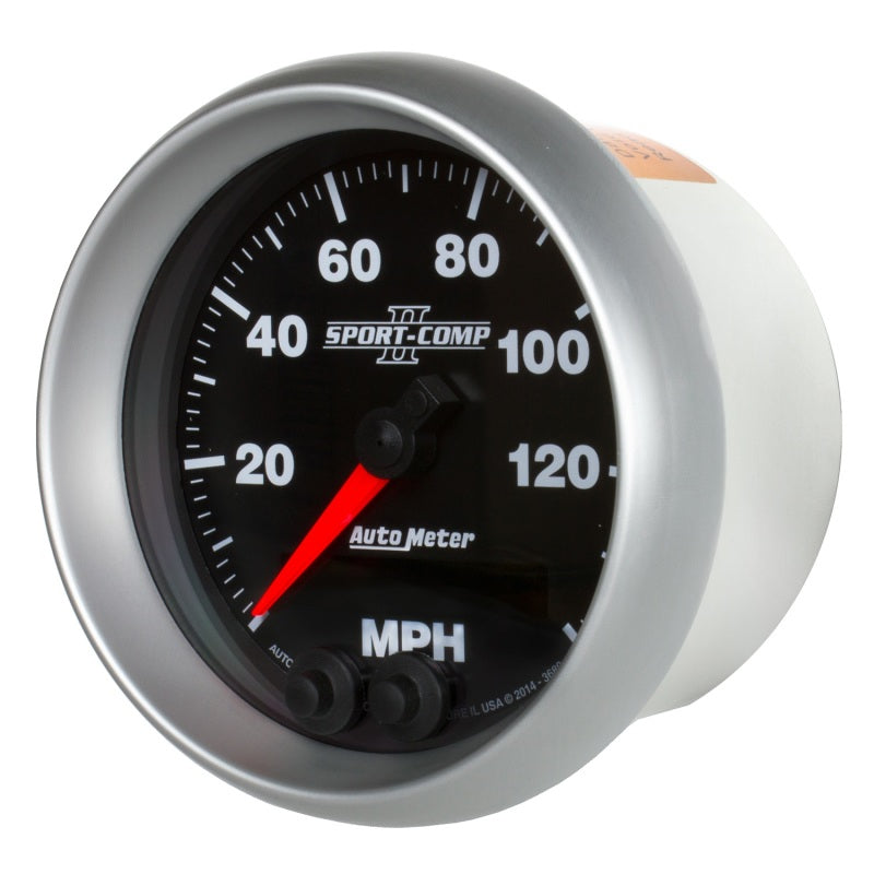 Load image into Gallery viewer, Autometer Sport-Comp II 3-3/8in 0-140MPH In-Dash Electronic GPS Programmable Speedometer

