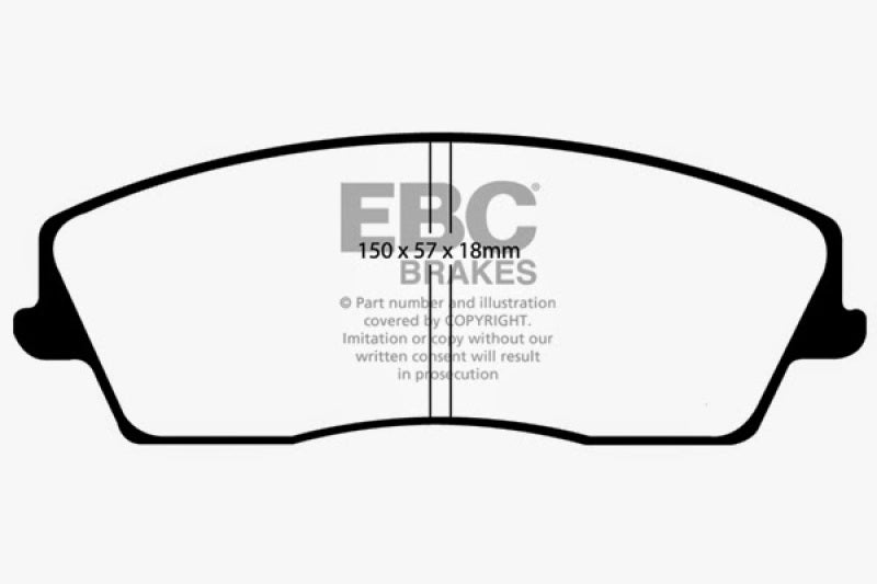 Load image into Gallery viewer, EBC 05-09 Chrysler 300 2.7 Ultimax2 Front Brake Pads
