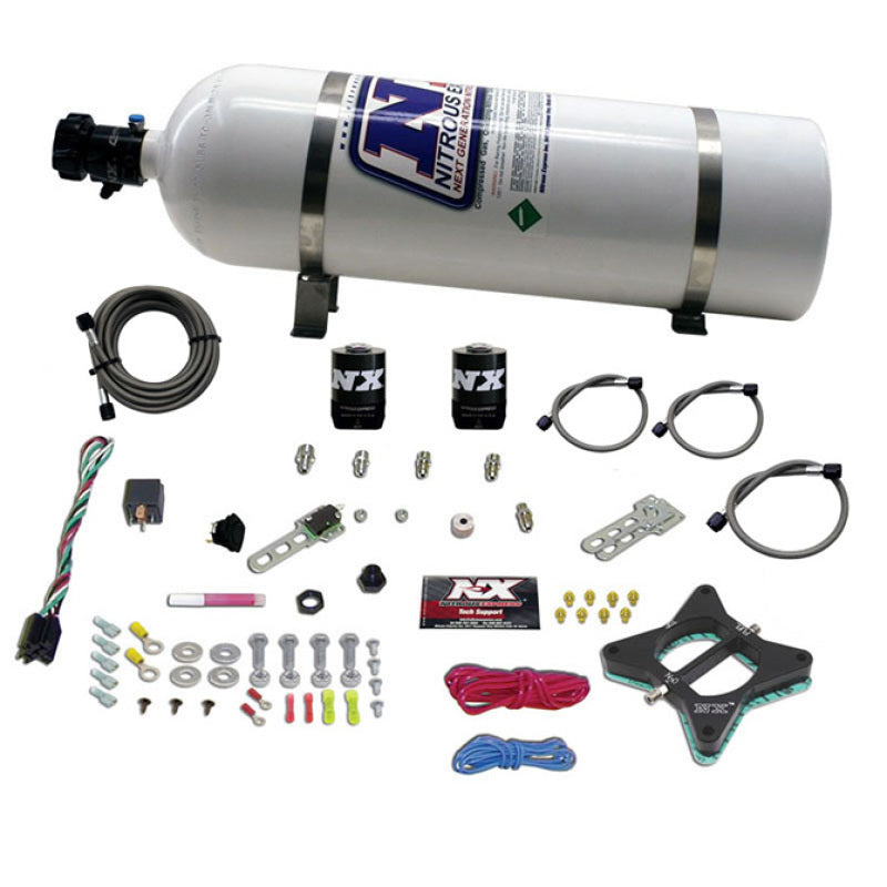 Load image into Gallery viewer, Nitrous Express 96-04 Ford Mustang 4.6L 2 Valve Nitrous Plate Kit w/15lb Bottle
