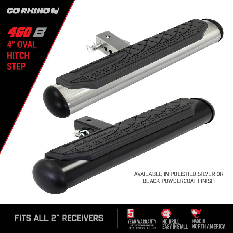 Load image into Gallery viewer, Go Rhino 4in Oval Hitch Step - Black
