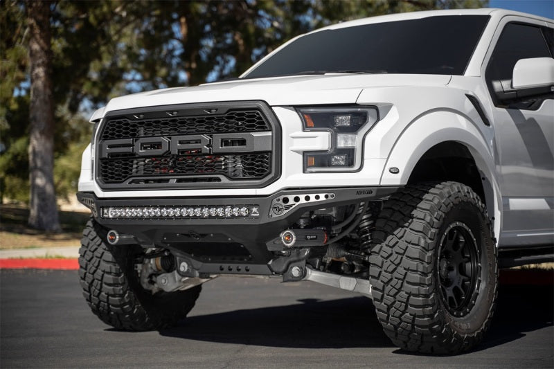 Load image into Gallery viewer, Addictive Desert Designs 17-20 Ford F-150 Raptor Rock Fighter Frame Cut Front Bumper
