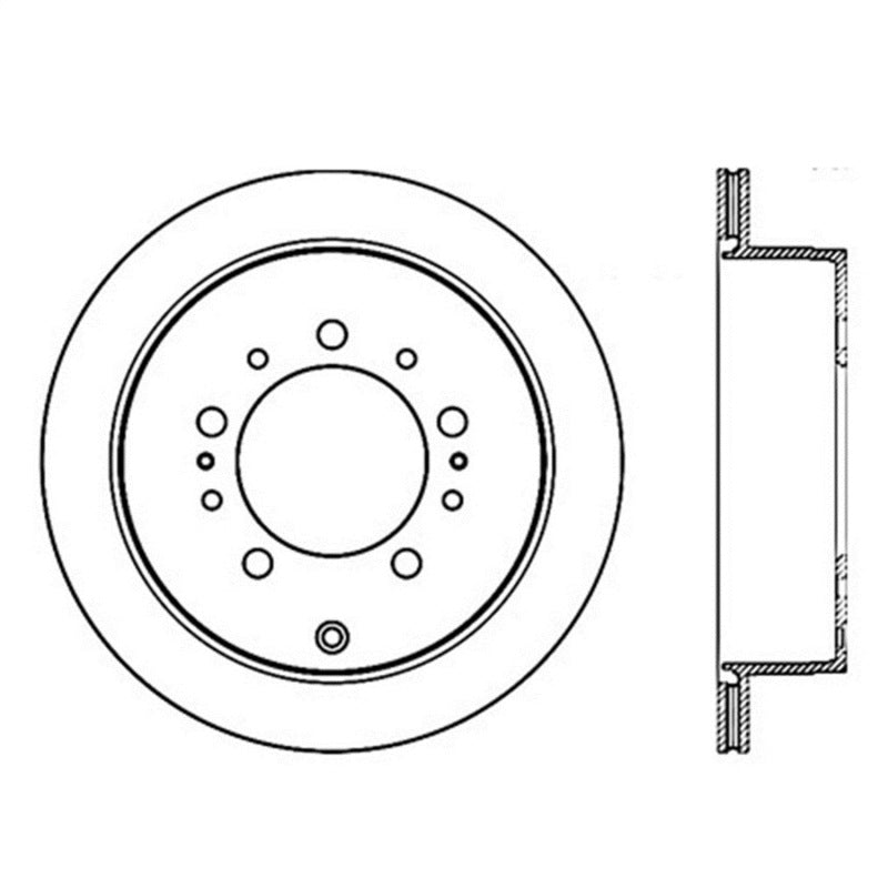 Load image into Gallery viewer, StopTech Power Slot 08-09 Lexus LX450/470/570 / 07-09 Toyota Tundra Slotted Left Rear Rotor
