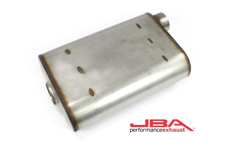 Load image into Gallery viewer, JBA Universal Chambered Style 304SS Muffler 14x9.75x4 2.5in Inlet Diameter Offset/Offset
