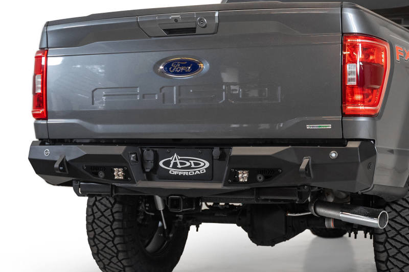 Load image into Gallery viewer, Addictive Desert Designs 2021 Ford F-150 Stealth Fighter Rear Bumper w/ Back up Sensors
