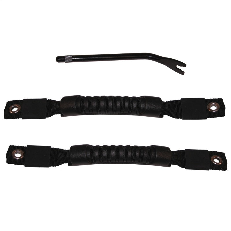 Load image into Gallery viewer, Rugged Ridge Door Pull Straps Black 97-06 Jeep Wrangler
