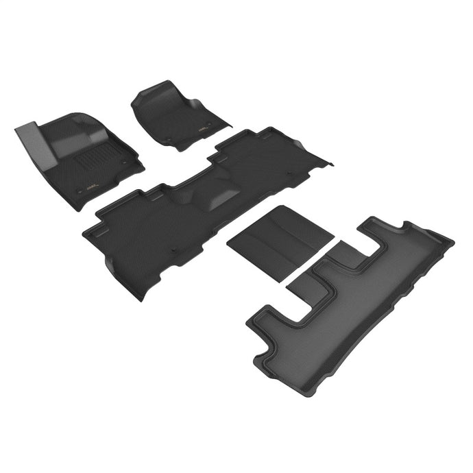3D MAXpider 18-23 Ford Expedition Max Kagu Floor Mat- Black R1 R2 R3