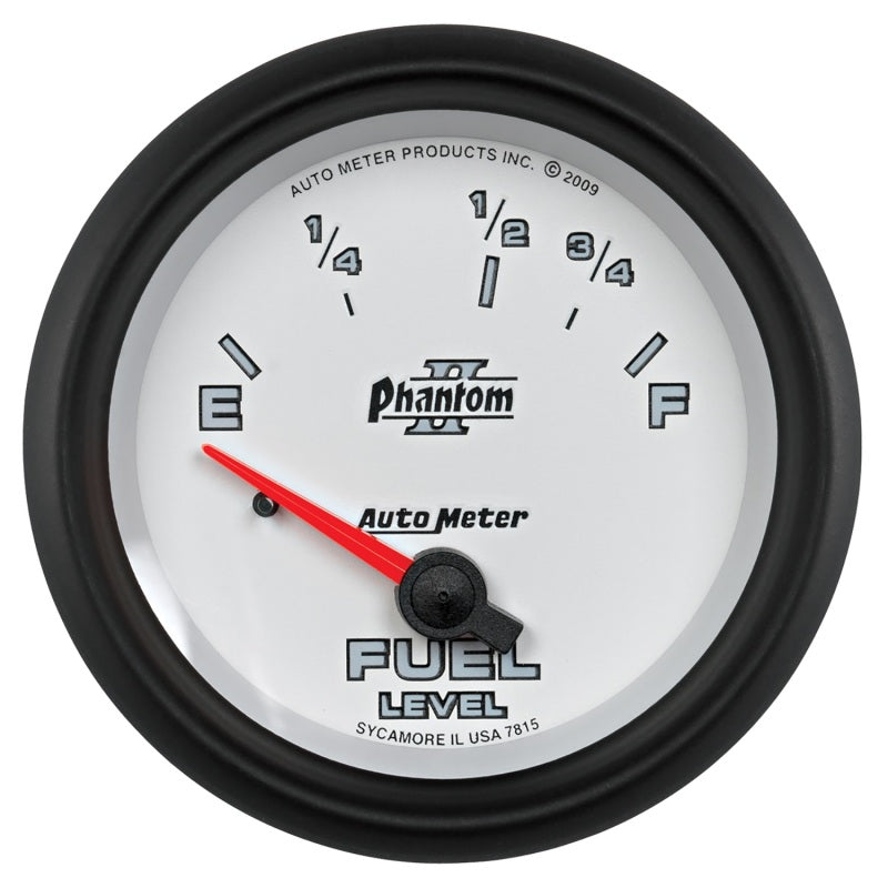 Load image into Gallery viewer, Autometer Phantom II 2-5/8in / 73 Ohms Empty - 10 Ohms Full Electrical Fuel Level Gauge
