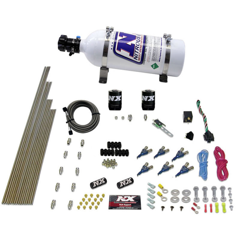 Load image into Gallery viewer, Nitrous Express 6 Cyl Gas Nitrous Kit (150-375HP) w/5lb Bottle

