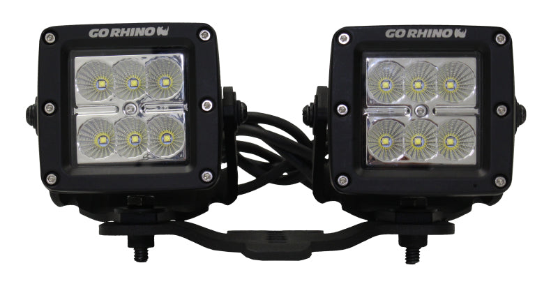 Load image into Gallery viewer, Go Rhino 18-20 Jeep Wrangler JL/JLU/Gladiator JT Light Mount - Two 3in Cubes
