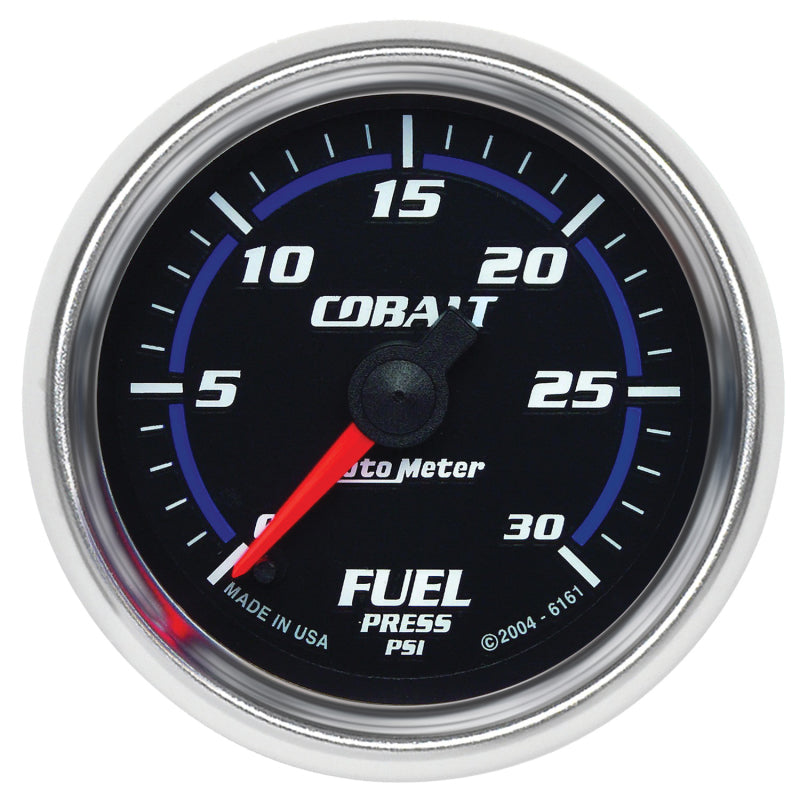Load image into Gallery viewer, Autometer Cobalt 52mm 0-30 PSI Full Sweep Electronic Fuel Pressure Gauge
