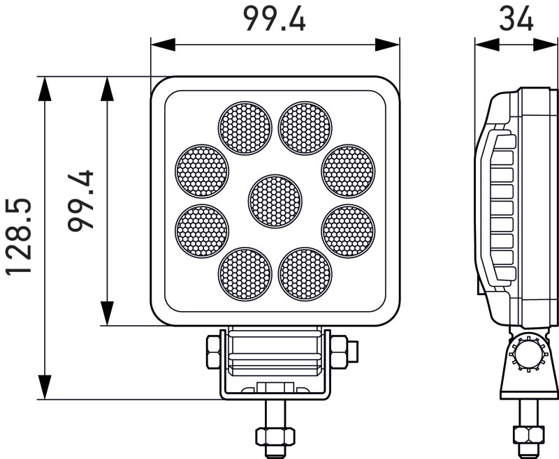 Load image into Gallery viewer, Hella ValueFit LED Work Light PS1000 LED MV CR LT
