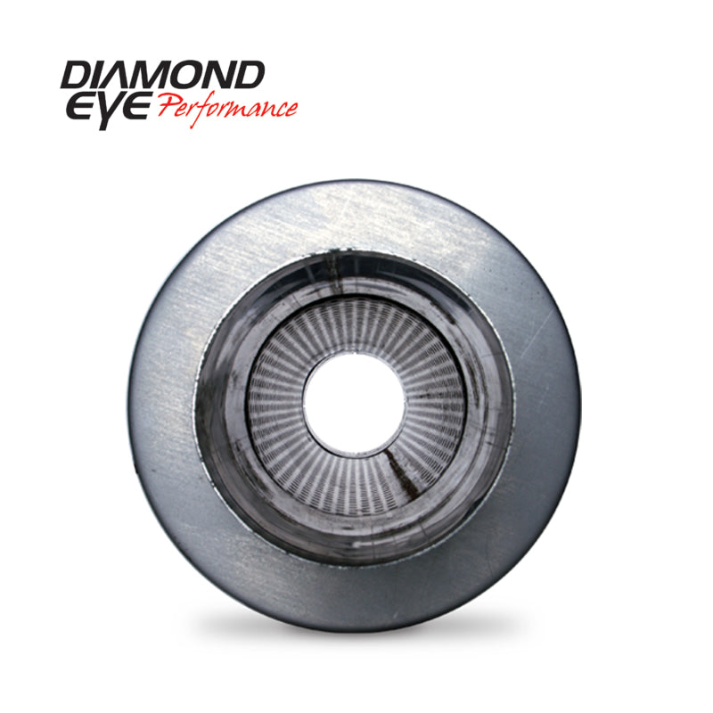Load image into Gallery viewer, Diamond Eye MFLR 4inID SGL IN/SGL OUT 7inDIA X 24in BODY 30in LENGTH PERF SLOTTED ENDS 409 SS
