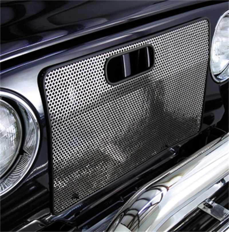 Load image into Gallery viewer, Rugged Ridge 97-06 Jeep Wrangler Stainless Steel Radiator Bug Shield
