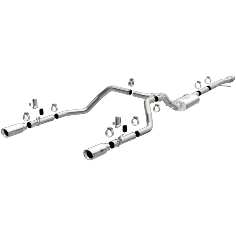 Load image into Gallery viewer, MagnaFlow 2019 Chevy Silverado 1500 V8 5.3L/V6 4.3 Street Series Dual Exit Exhaust w/ Polished Tips
